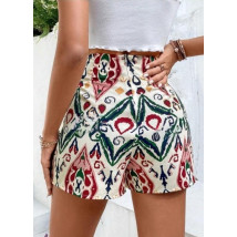 Viacfarebné sukňové kraťasy-300827-03