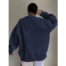 Tmavomodrá oversize mikina-310960-016