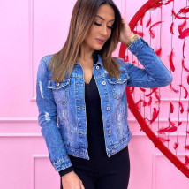 Modrá potrhaná rifľová vesta-229935-05