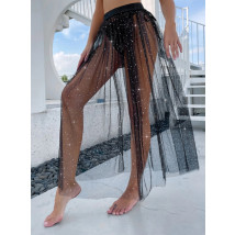 Čierna tylová sukňa s trblietkami-305142-02