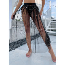 Čierna tylová sukňa s trblietkami-305142-02