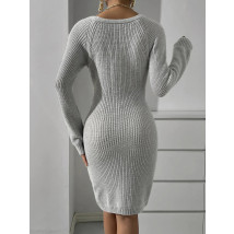 Sivé pletené šaty-279562-03