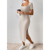 Béžové dlhé šaty-301233-01