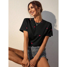 Čierne tričko na srdiečka-305394-03