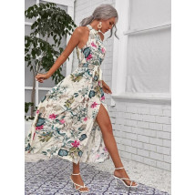 Béžovo zelené kvetované šaty-286745-019