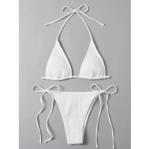 Biele vrúbkované dvojdielne plavky-284451-084