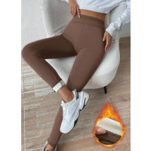 Hnedé zateplené legíny-298509-01