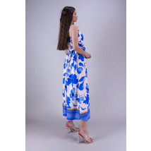 Modré dlhé kvetované šaty-265785-01