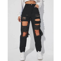 Čierne potrhané rifle-286694-01