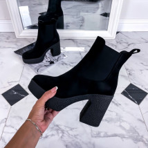 Čierne semišové kotničky-251860-076