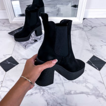 Čierne semišové kotničky-251860-076