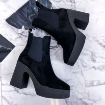 Čierne semišové kotničky-251860-076