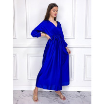 Modré dlhé saténové šaty-259913-07