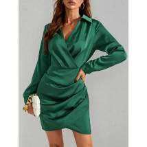 Zelené saténové šaty-271618-03