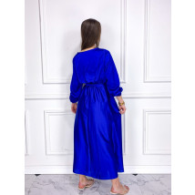 Modré dlhé saténové šaty-259913-07