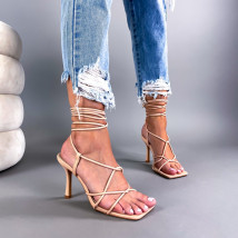 Béžové sandále na viazanie-269057-08