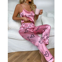 Ružové saténové pyžamo-282832-08