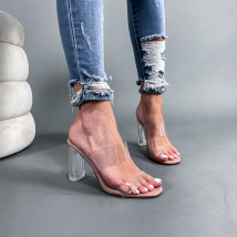 Béžové transparentné sandále-282333-01