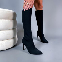 Čierne vysoké čižmy-273991-01