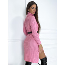 Ružové rolákové pletené šaty-294482-03