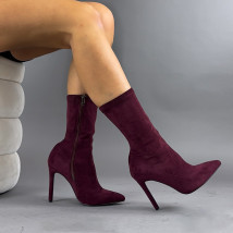 Bodrové semišové kotníhové čižmy-323433-01