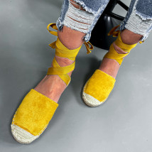 Žlté sandálky na viazanie-207558-09