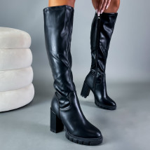 Čierne vysoké čižmy-291975-016