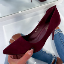 Bordové semišové lodičky-294755-06