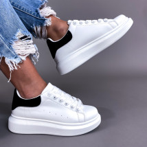 Biele tenisky s čiernym doplnkom-272068-03