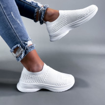 Biele nasúvacie textilné tenisky-285068-010