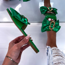 Zelené šľapky s mašľou-267916-02