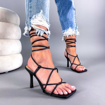 Čierne sandále na viazanie-269050-07