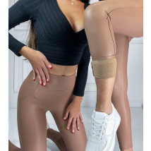 Hnedé zateplené legíny-256263-010