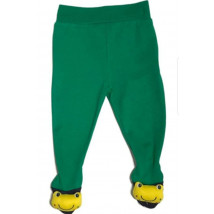 Zelené nohavice s 3D aplikáciou-254131-01