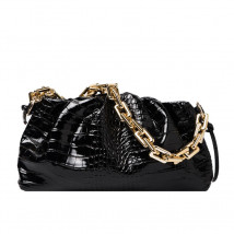 Čierna kabelka s hadím vzorom-256492-02