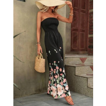 Čierny kvetinový overal-287027-01