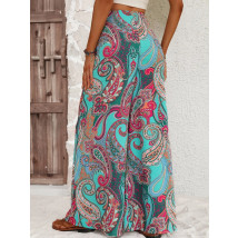 Vzorované široké nohavice-306091-018