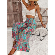 Vzorované široké nohavice-306091-018