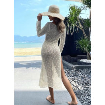 Béžové dlhé šaty na pláž-301914-02