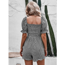 Čierno biely krátky overál-306273-02