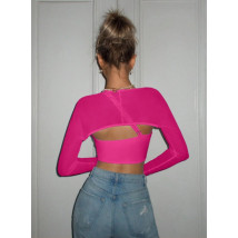 Ružový crop top-306352-01