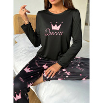 Čierme pyžamo QUEEN-313953-03