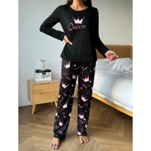 Čierme pyžamo QUEEN-313953-03