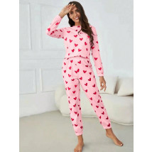 Ružové srdiečkové pyžamo-313956-01