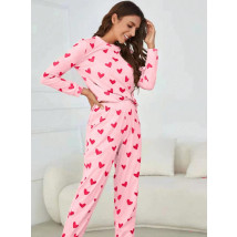 Ružové srdiečkové pyžamo-313956-01