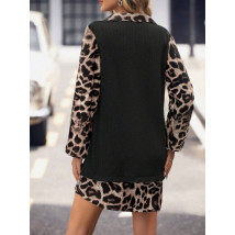 Čierne šaty s leopardím vzorom-313947-04