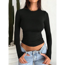 Čierny top s dlhým rukávom-308445-02