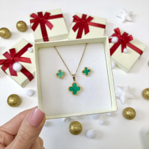 Dámska oceľová súprava s krabičkou Olivia-295601-03