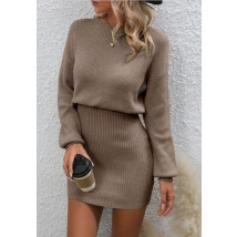 Hnedé pletené šaty-294341-03