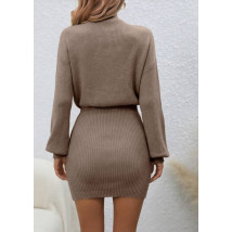 Hnedé pletené šaty-294341-03